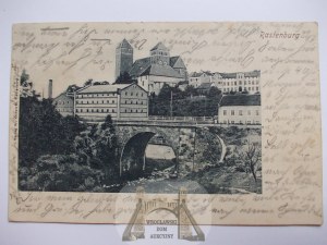 Kętrzyn, Rastenburg, Panorama, Viadukt, Burg, 1905