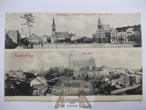 Kętrzyn, Rastenburg, plac Wilhelma, panorama, 1909