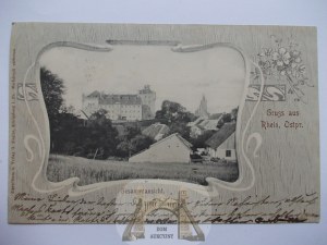 Ryn, Rýn pri Gizycku, panoráma, secesný rám, 1901