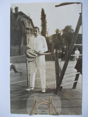 Warsaw, tennis courts, champion of Warsaw circa 1930.