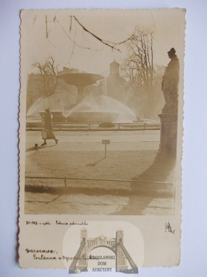 Varšava, fontána v Saské zahradě, edice Gazda, cca 1939