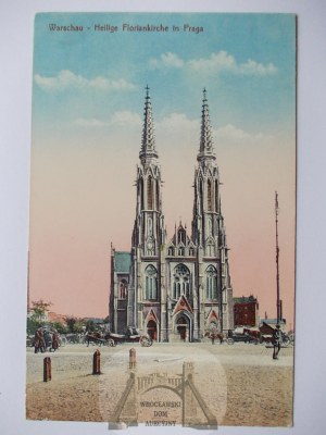 Warsaw, Praga, St. Florian Church ca. 1915