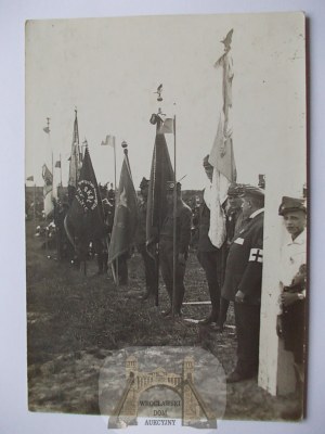 Warsaw, rally of the Sokol Gymnastic Society, flag posts ca. 1925