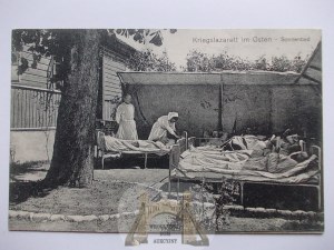 Modlin, fortress, war hospital, sunbathing 1917