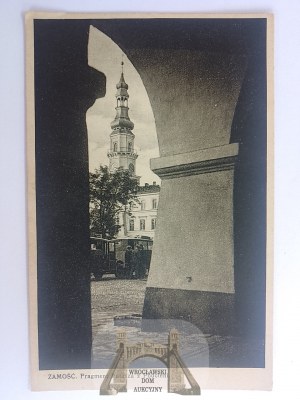 Zamosc, fragment of the town hall from the arcade circa 1930.