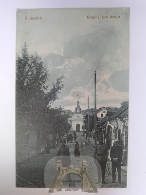 Bialystok, street, view towards the castle 1916