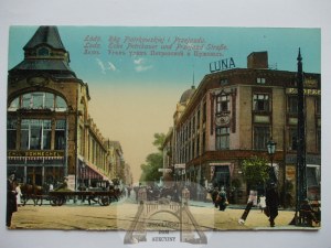 Lodz, corner of Piotrkowska Street and Przejazdu Street ca. 1914