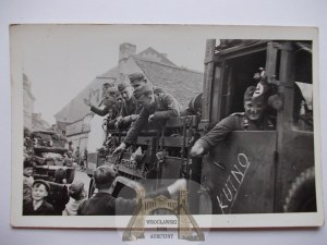 Kutno, vacanza nazista, esercito in strada, 1940 circa.