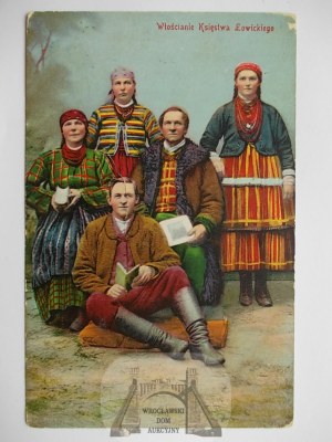 Lowicz, folk types ca. 1915