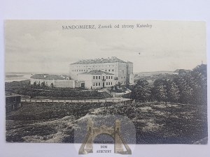 Sandomierz, hrad zo strany katedrály okolo roku 1910