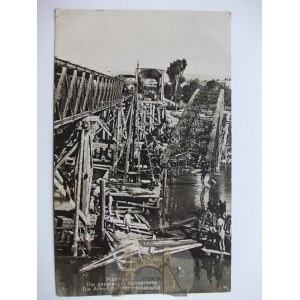 Przemyśl, temporary railroad bridge 1915