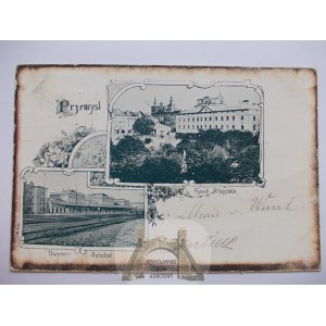 Przemyśl, dworzec, Rynek 1899