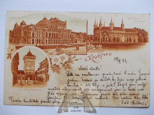 Cracovie, lithographie 1899