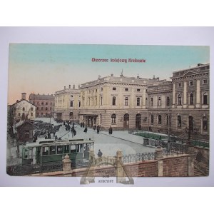Kraków, dworzec kolejowy, tramwaj 1911