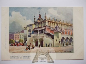 Krakow, Tondos, painting, Cloth Hall circa 1900.