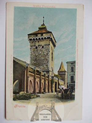 Cracow, Florianska Gate ca. 1900.