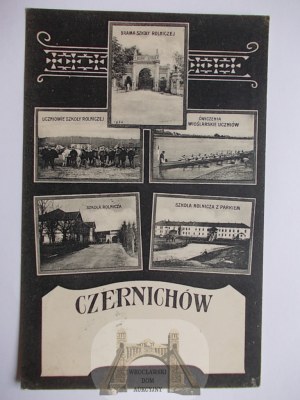 Czernichów near Kraków, agricultural school, 5 views, 1913