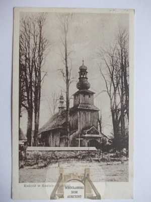 Kasina Wielka near Limanowa, wooden church circa 1925.