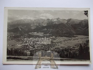 Zakopane, panorama published by Zwolinski ca. 1940