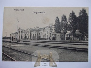 Belarus, Volkovysk, train station, ca. 1917