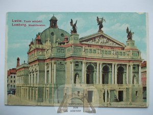 Ukraine, Lviv, city theater, 1917