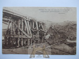 Ukraine, Svidniki near Kovel, rebuilt bridge, ca. 1916