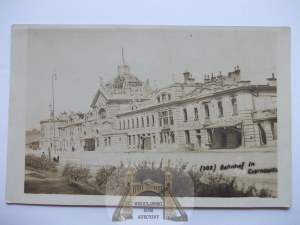 Ukraine, Chernivtsi, Chernovitz, train station, ca. 1916
