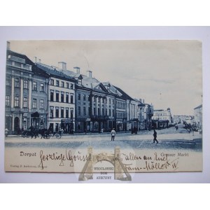 Estonia, Dorpat, Tartu, Rynek, 1906