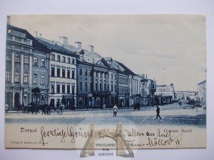 Estonie, Dorpat, Tartu, Place du marché, 1906