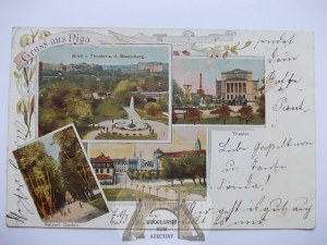 Lettonie, Riga, gruss, 1899