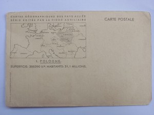 Patriotisch, Zweite Republik, Karte, Wappen, Adler ca. 1935