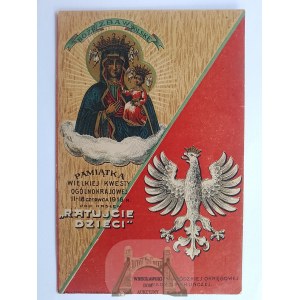 Patriotyczna, Matka Boska, Orzeł Biały, kwesta na dzieci 1916