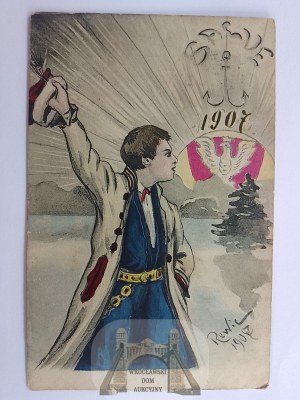 Patriotic, Nobleman, White Eagle, New Year 1907