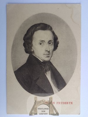 Frederic Chopin, portrait in oval circa 1920.