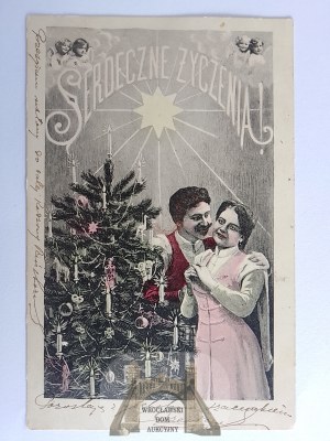 Merry Christmas, Christmas, Christmas tree, nobles, angels 1905