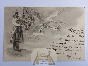 Patriotic, eagle carrying happiness 1904
