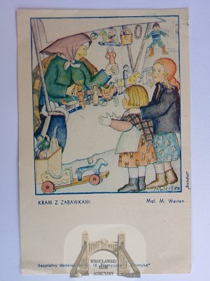Stánek s hračkami, bolest. Werthen, publ. flamboyance ca. 1930