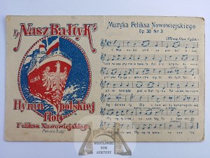 Ship, Ship, anthem of the Polish fleet by Feliks Nowowiejski, sheet music circa 1920.