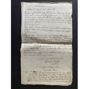 FREDERICK AUGUST. Proclamation. Manuscript. Leipzig [1809].