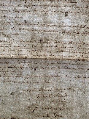 FREDERICK AUGUST. Proclamazione. Manoscritto. Lipsia [1809].