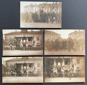 RAWA MAZOWIECKA. Set di 5 fotografie delle celebrazioni del 3 maggio del 1925.