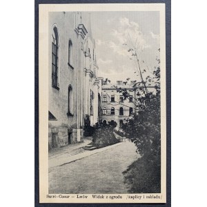 Lwów. Sacrè Coeur. Widok z ogrodu /kaplicy i zakładu/.