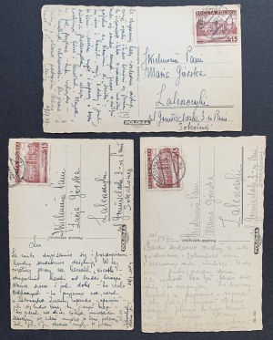 WARSCHAU. Satz von 3 Postkarten. Kraków [1937].