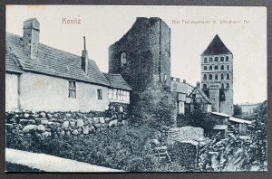 [CHOJNICE] Konitz -Alte Festungsmauer m. Schlochauer Tor [Old fortress wall][1918].
