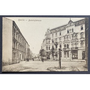 [CHOJNICE] Konitz -Bahnhofstrasse [Dworcowa St.] [1918].