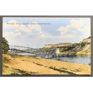 PRZEMYSL. makeshift footbridge and bridge demolished.