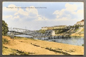 PRZEMYŚL. Behelfssteg und abgerissene Brücke.