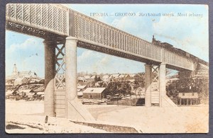 GRODNO - ГРОДНА. Желѣзный мостъ. Die eiserne Brücke. Vilnius [1914].