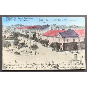 BIAŁYSTOK. Kosciuszko Market Square. BIALYSTOK Markt-platz [1920].