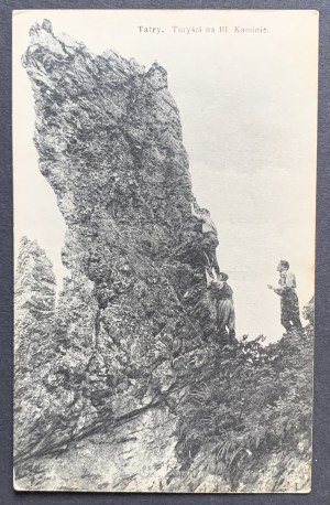 TATRY. Touristes sur la troisième cheminée.